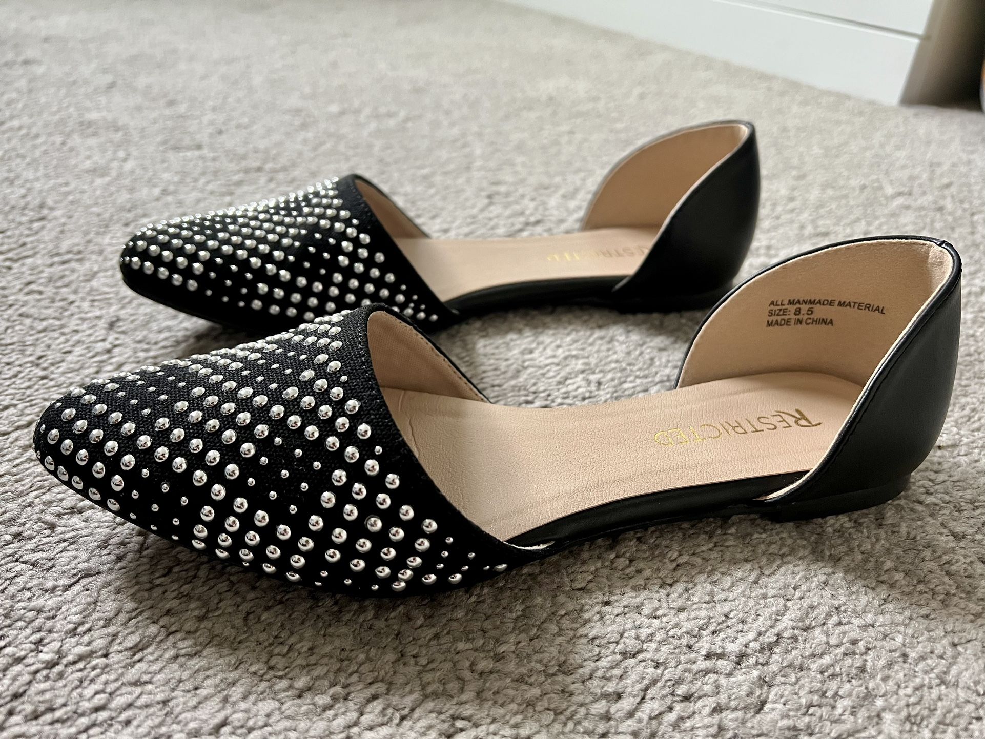 Fancy Black Flats
