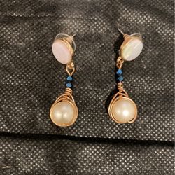 Homemade Pearls Earrings