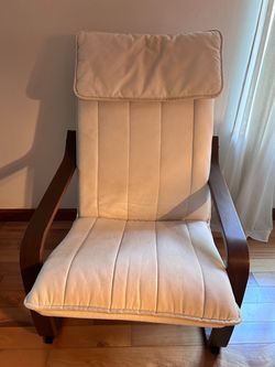 IKEA POÄNG Armchair with Headrest Cushion
