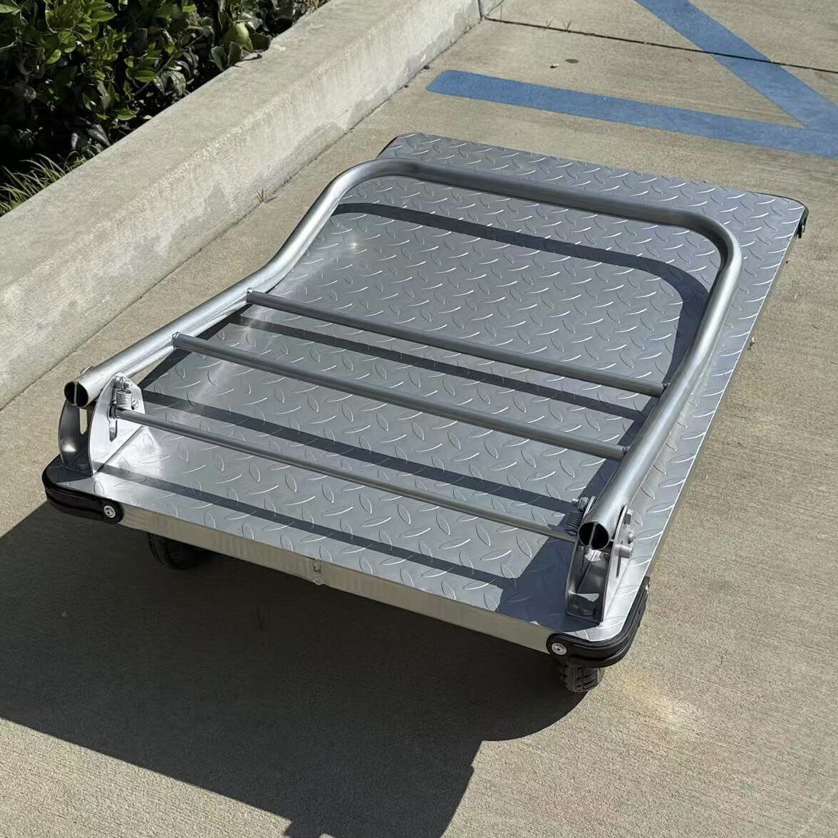 New In Box 36x24 Inch Platform 1600 Lbs Capacity Heavy Duty Commercial Grade Folds Foldable Flatbed Hand Truck Push Cart Dolly