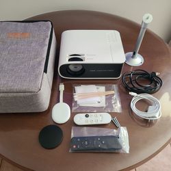Yaber V8 4K Support 1080P Projector + Google TV Chromecast Full Bundle