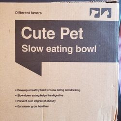 Dog Slow Eating Bowl. Helps Digestion Cute Pet. New