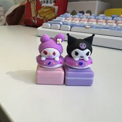 Sanrio kuromi and my melody donut figure stamps