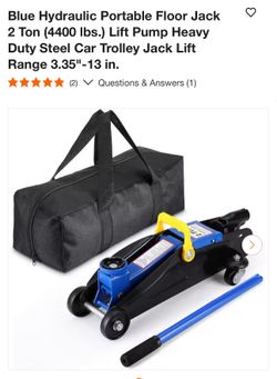 Portable Floor Jack 2 Ton  Car Jack