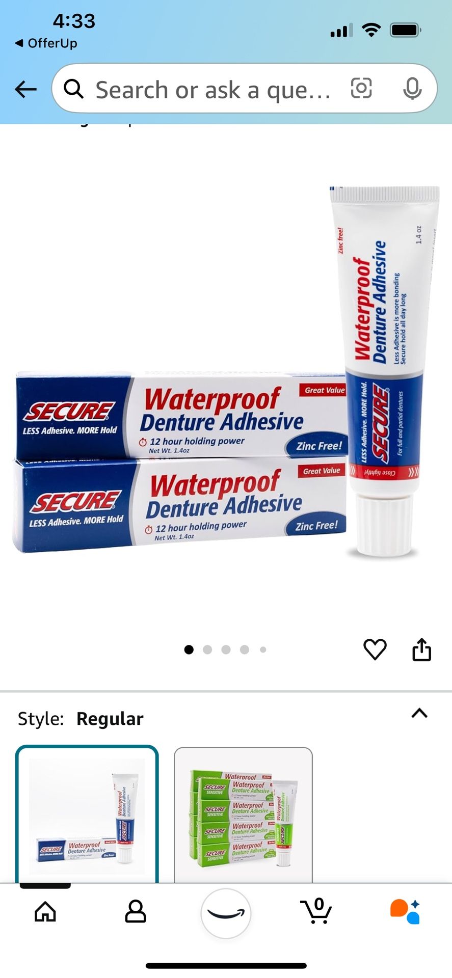 Secure Denture adhesive