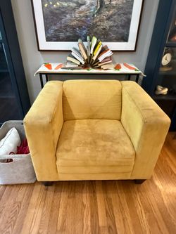 Yellow accent chair