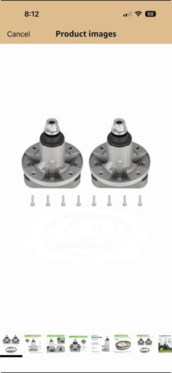 42" Deck GY20050 Spindle Kit with Belt for John Deere L100 L108 L110 L111, Includes 2 Spindles for GX20250 GY20785 GY20995, for John Deere L105 L107 L