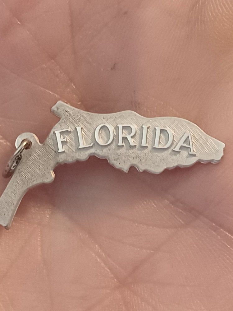 Vtg.Beau sterling Silver " FLORIDA STATE" CHARM