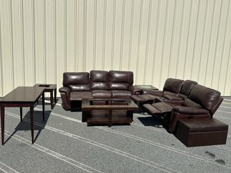 Free delivery ‼️ Leather Reclining Sofa