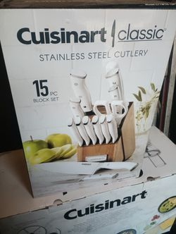 Cuisinart 15 Piece Stainless Steel Cutlery In White