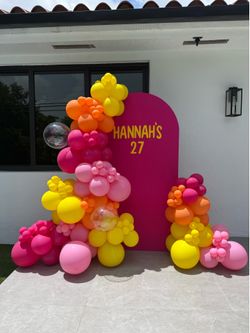 Balloon and backdrop
