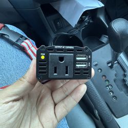 150W Car Power Inverter 12V DC to 110V AC,Car Plug Adapter Outlet 1 AC Dual USB 3.1A,