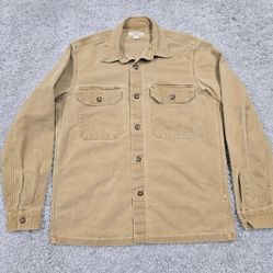 Wallace Barnes Men Duck Canvas Shacket Size Small Button Up Outdoor Workwear
