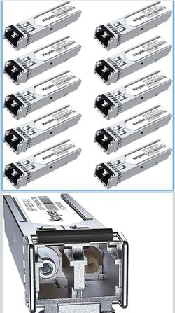 10 Pack 1.25G SFP 1000Base-SX LC Fiber Transceiver Module 850nm Multimode Cisco Compatible
