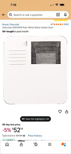 RV water heater door