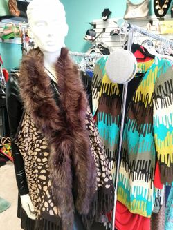 New Brown leopard shawl One Size