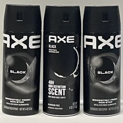 Axe Black Body Spray 4oz (Pack of 3)
