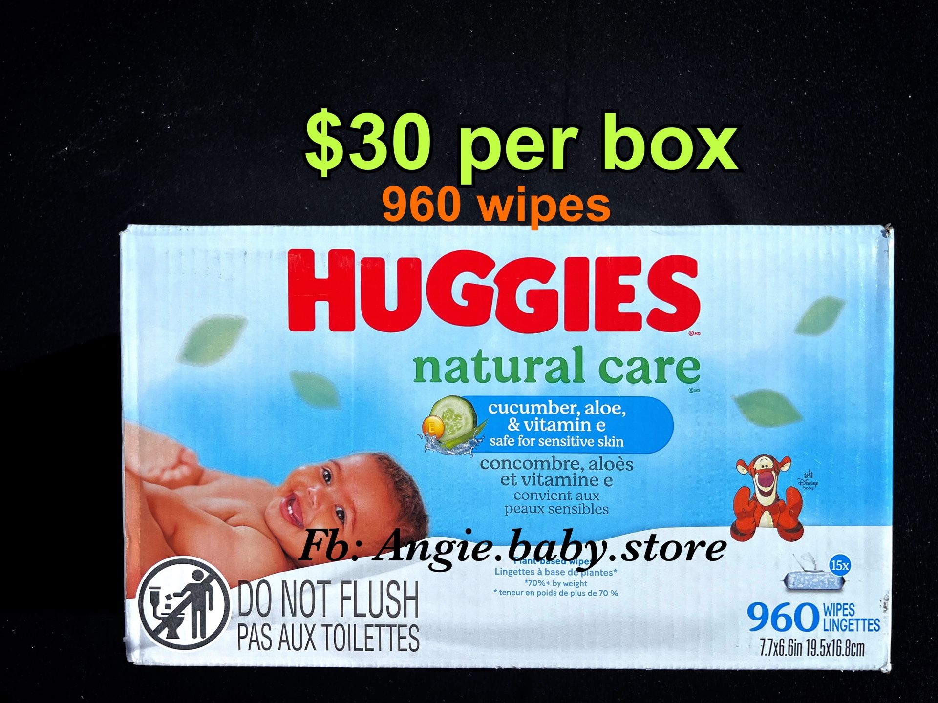 Huggies natural care wipes - Cucumber