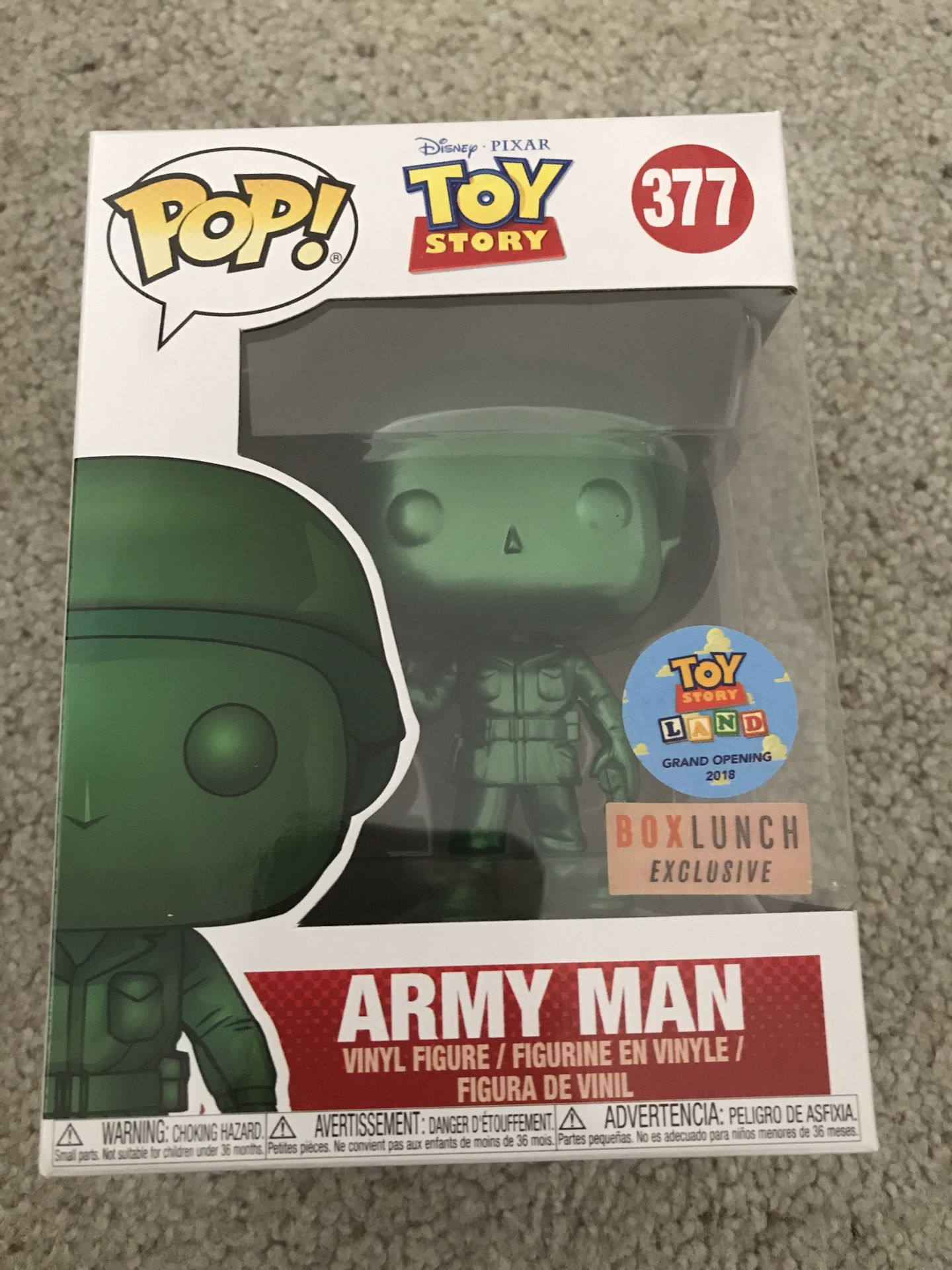 Funko pop exclusive Disney toy story land green metallic army man