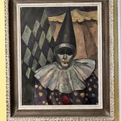 Harlequin Oil Painting