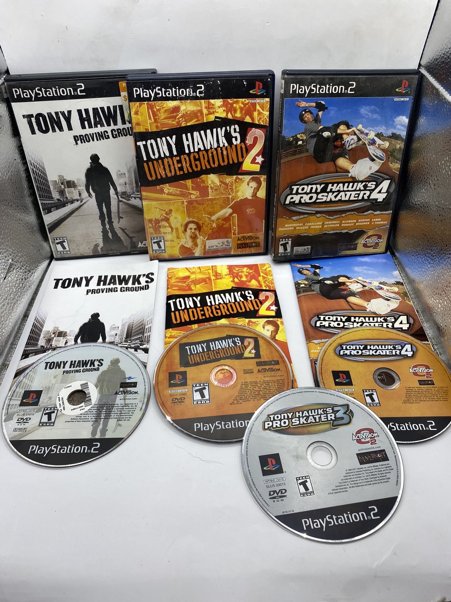 Tony Hawk's Underground 2,3,4+ Proving Ground Sony PlayStation 2 PS2 - 4 Games