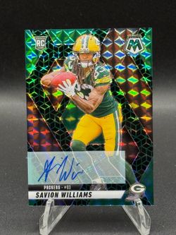 2025 Mosaic Green Spectris Prizm #303 Savion Williams RC Auto #/30