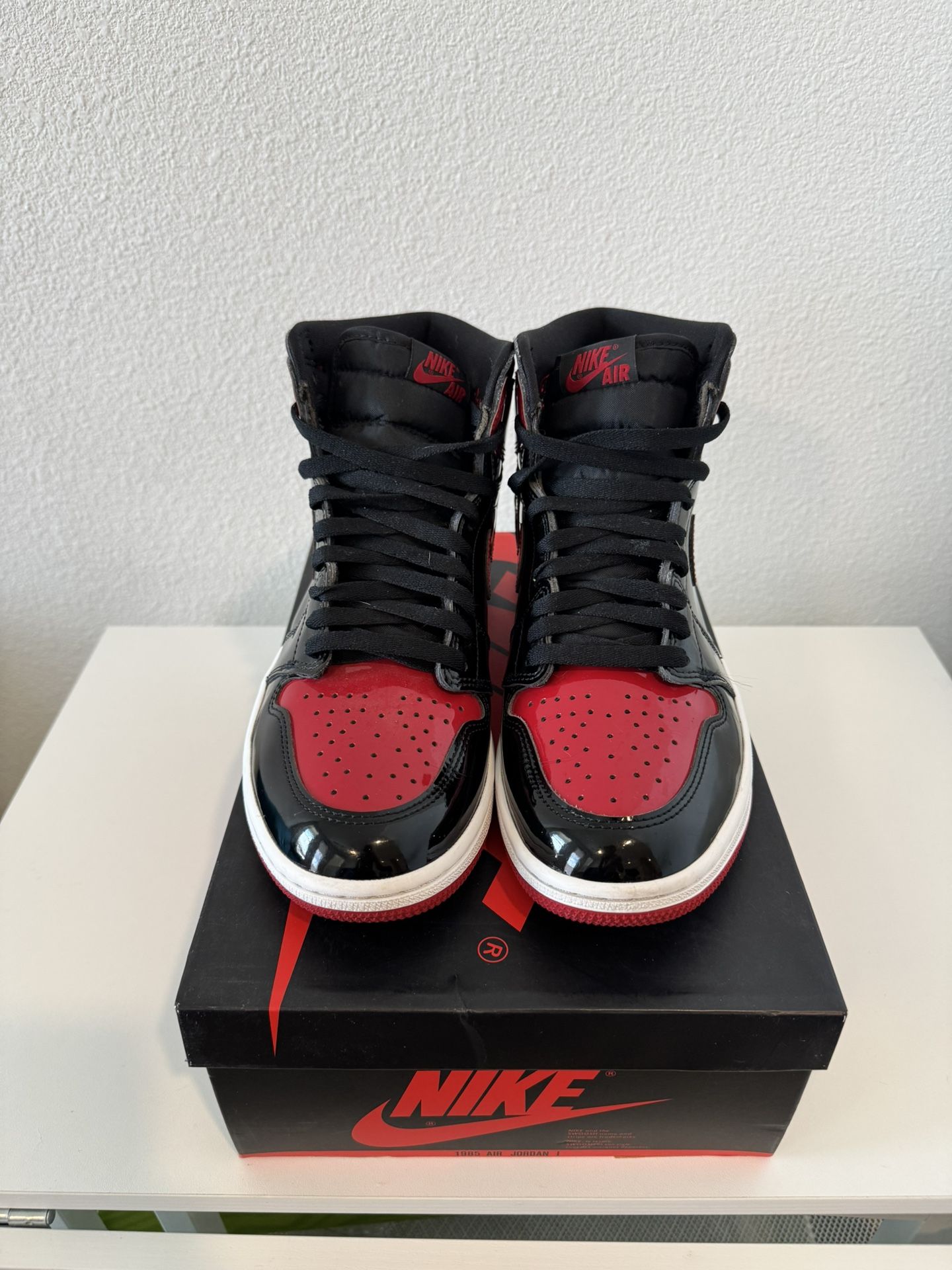 Jordan 1 Bred Paten Leather Sz 9.5