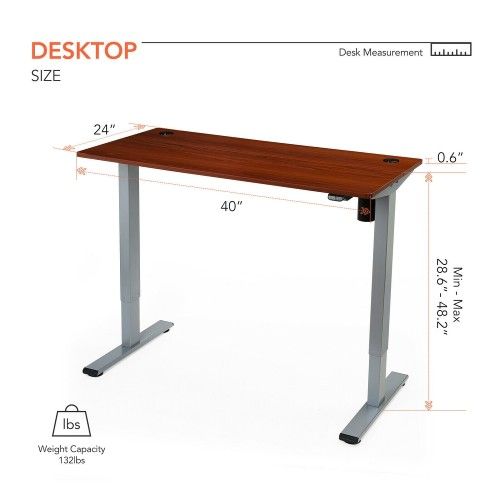 FLEXISPOT 40x24 Inches Home Office Standing Desk Height Adjustable Desk-ASSEMBLY REQ