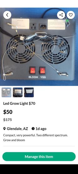 Led Grow Light $70