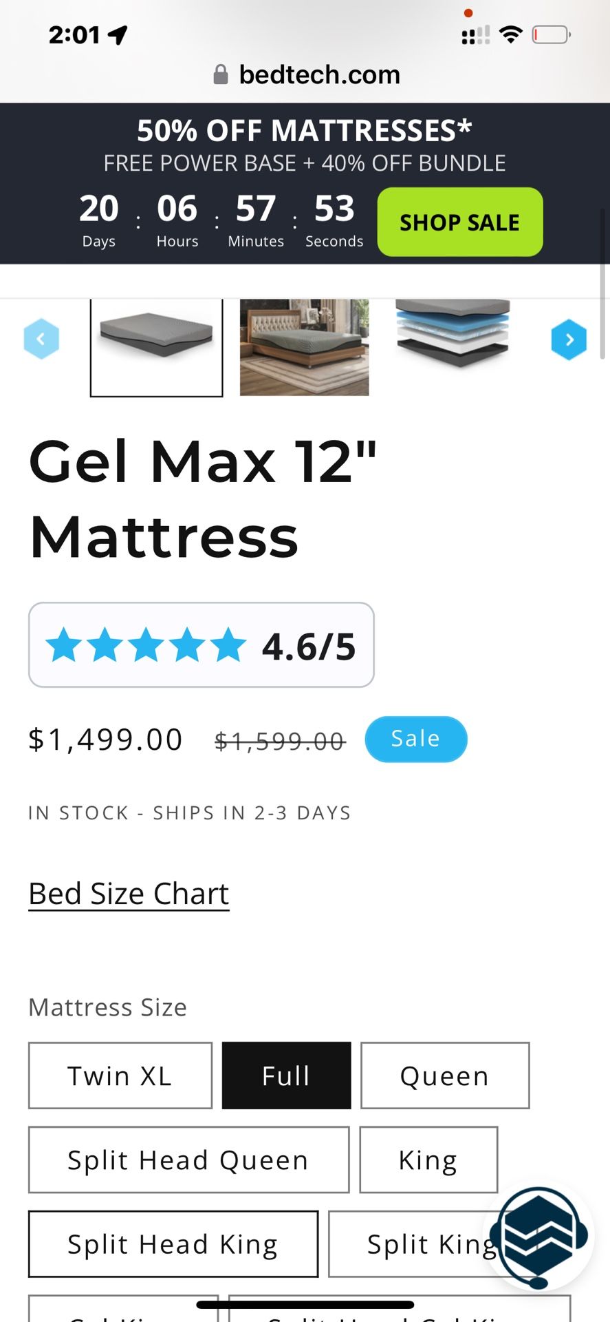 Full Size Nature Pedic Organic Mattress Or Full Size Gel Max 12 Inch Mattress cheaper