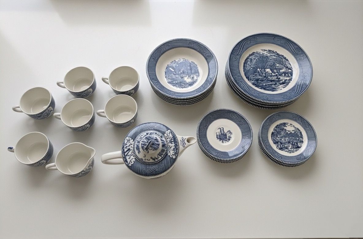 Currier & Ives “The Old Grist Mill” by Royal Made in U.S.A.