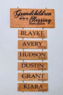 CUSTOM WALL HANGERS PERFECT PARENTS / GRANDPARENTS GIFTS