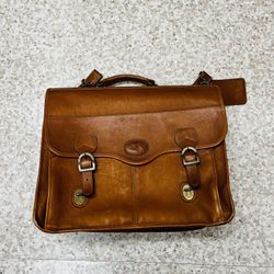 Santa Fe Colombian Tan Leather Flap Brief