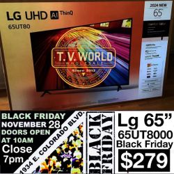 65 INCH LG UHD UT8000 SMART 4k TVS AI THIN Q BLACK FRIDAY TV SALE X BOX PS5 Toys 