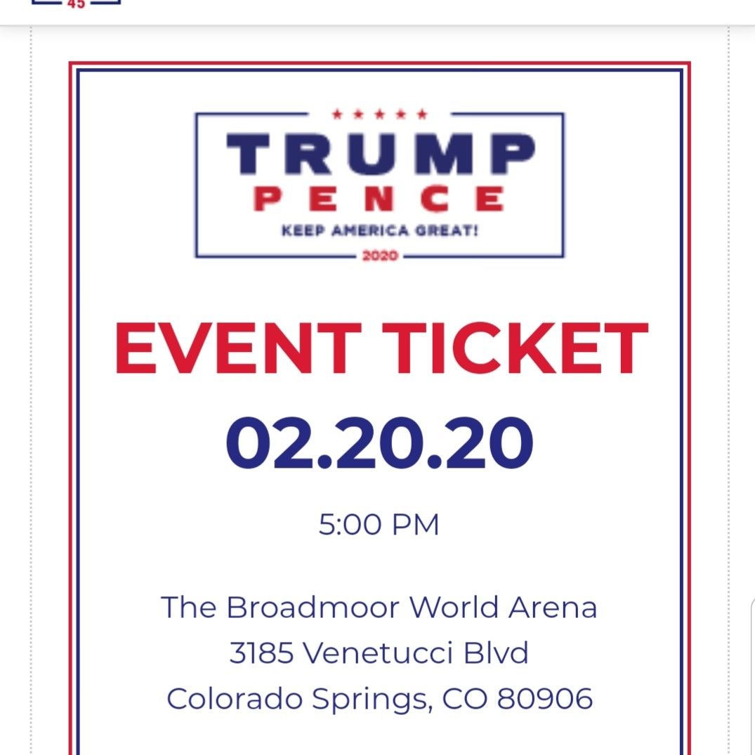 Trump ralley tickets