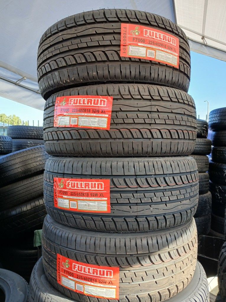 4 New Tires Installed/ 4 Llantas Nuevas Instaladas 225/40/18 Fullrun Tires