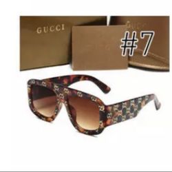 Leopard Print GG Sunglasses With Box And Case 