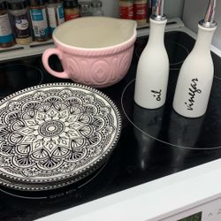 Pink And White Kitchen Items
