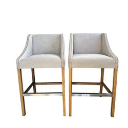 Fabric Counter Bar Stools (set of 2)