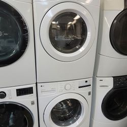 Used LG Front Loading Washer And New LG Stackable Gas Dryer Set 