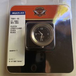 HARLEY DAVIDSON  BLACK CLUTCH LEVER CLAMP CLOCK