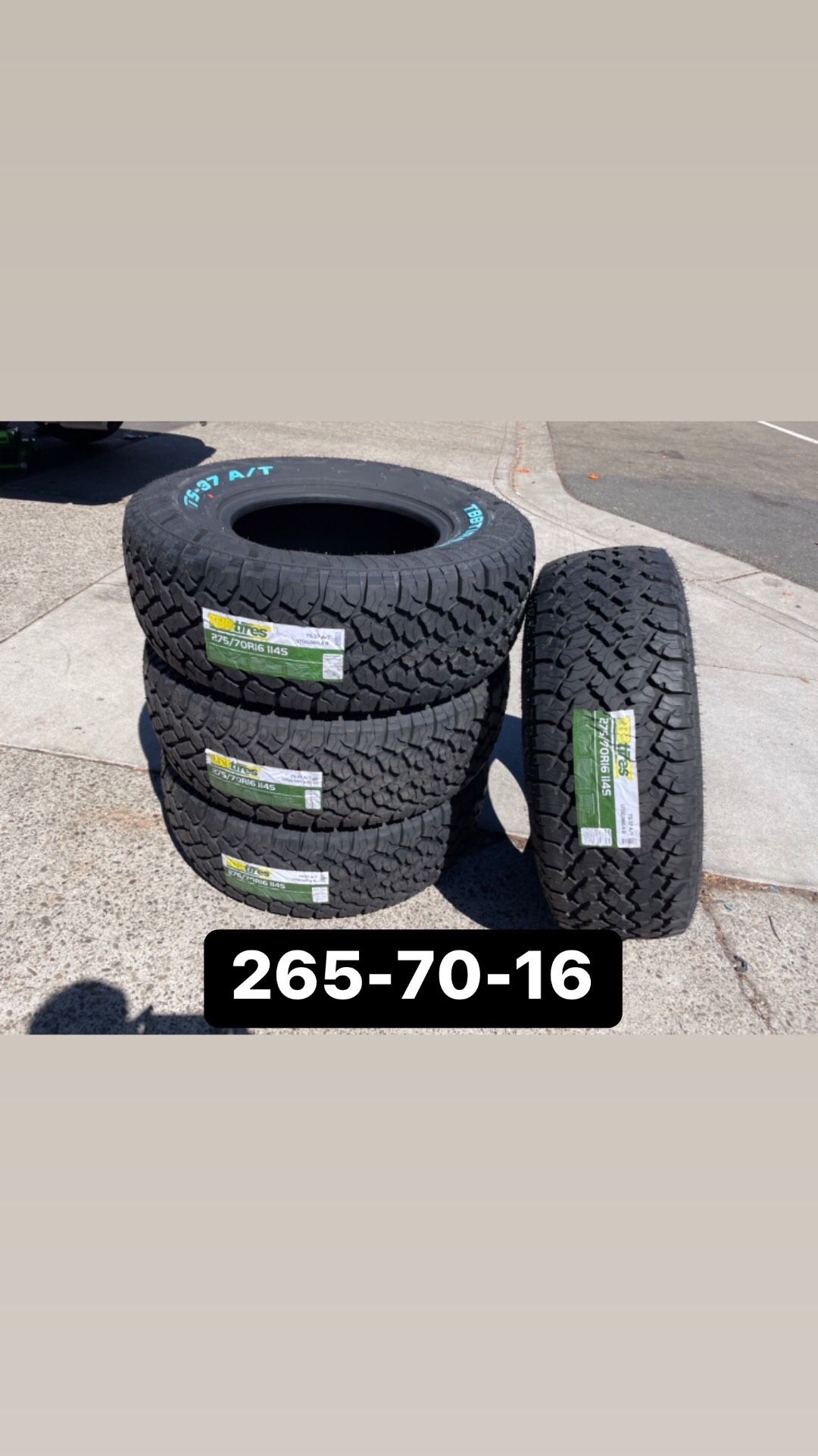 265-70-16 All Terrain Tires On Sale 620$ Installed