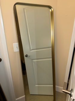 Modern 65” × 21” Brushed Gold Full-Length Floor Mirror – $175 OBO