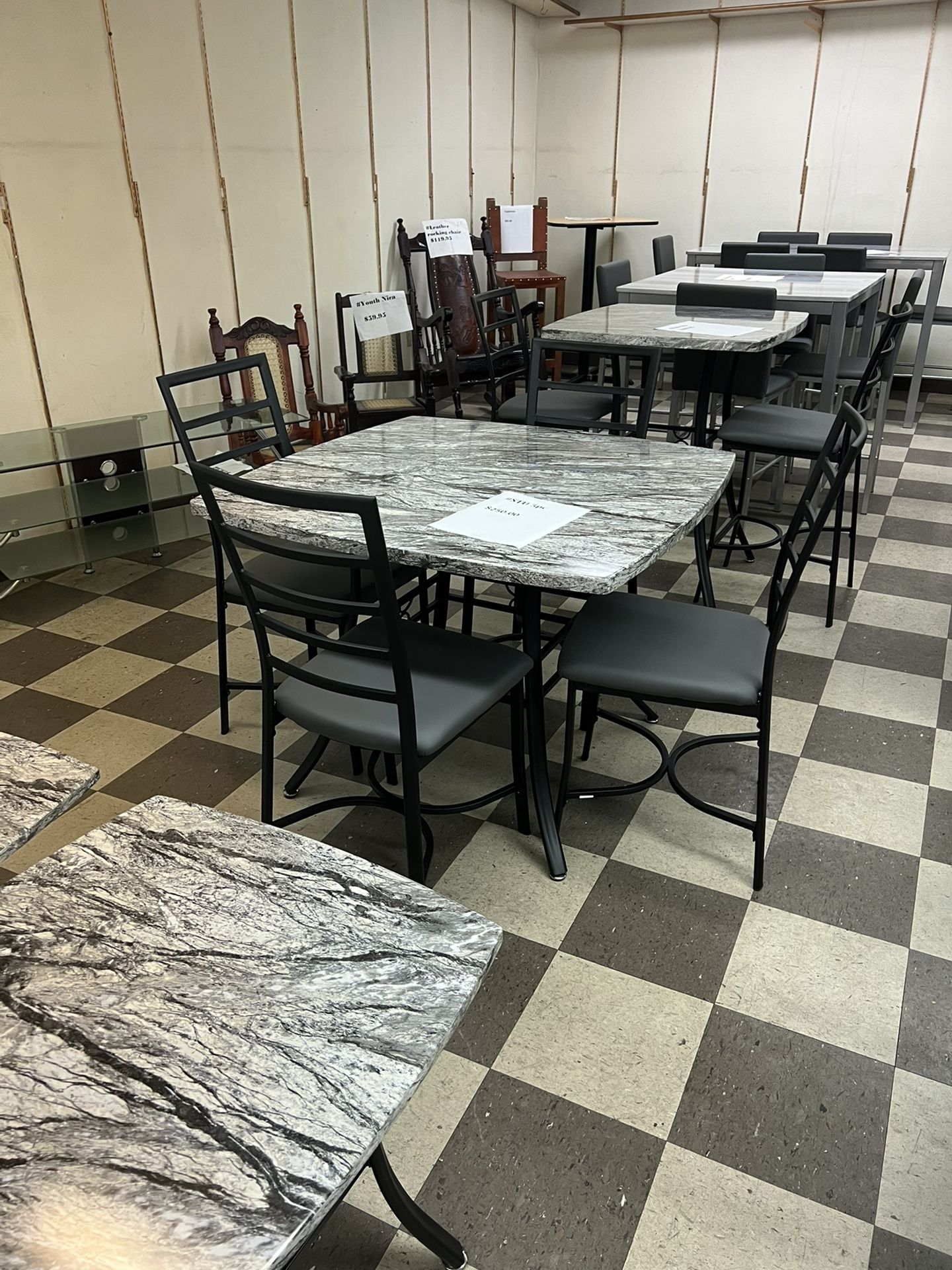 Table and four chairs for 499 limited quantity so hurry