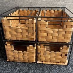 Vintage Woven Letter Organizer