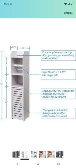 4 Tier Bathroom Storage Cabinet (New In Box)