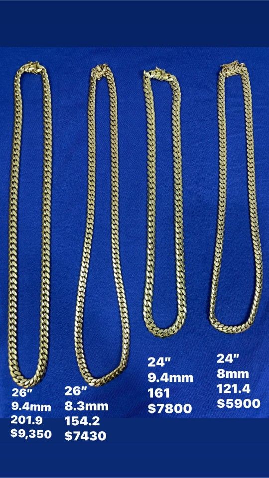 New Chains 14k Solid Lawrence Mass