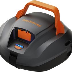 Cordless Robotic Pool Vacuum Cleaner, Pool Cleaner Robot with 100 Mins Runtime, Fast Charging, Powerful Suction, Self-Parking, Ideal for Above Ground