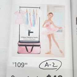 Dance Bag with Garment Rack, OMIDEL 29" Rolling Dance Competition Duffle Bag with Garment Rack & Silent Wheels, Collapsible Dance Suitcase for Dance C