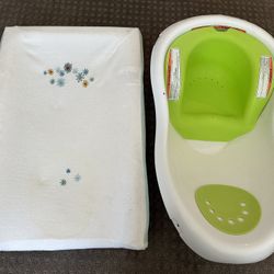 IKEA Baby Crib Change Pad For Dresser Top And Fisher Price Baby/Toddler Bath Tub 4 In 1 